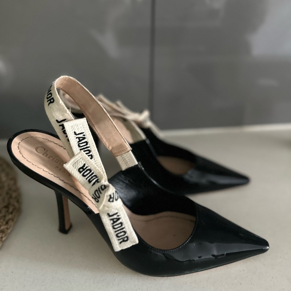 Dior black heels 38 1/2 size